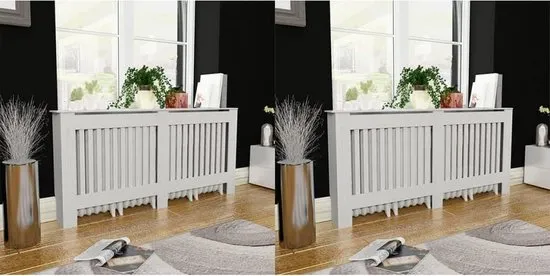 Radiatorombouw 2 st 172 cm MDF wit