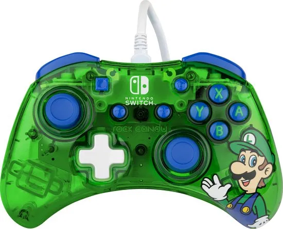 Rock Candy Wired Controller - Luigi Lime - Nintendo Switch & Switch OLED