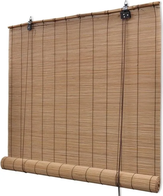 Rolgordijn Bamboe - 150x220 cm - Bruin