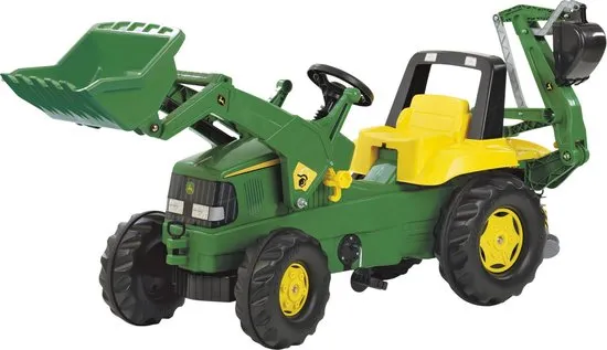 Rolly Toys Rolly Junior John Deere - Traptractor met Frontlader en Graafmachine