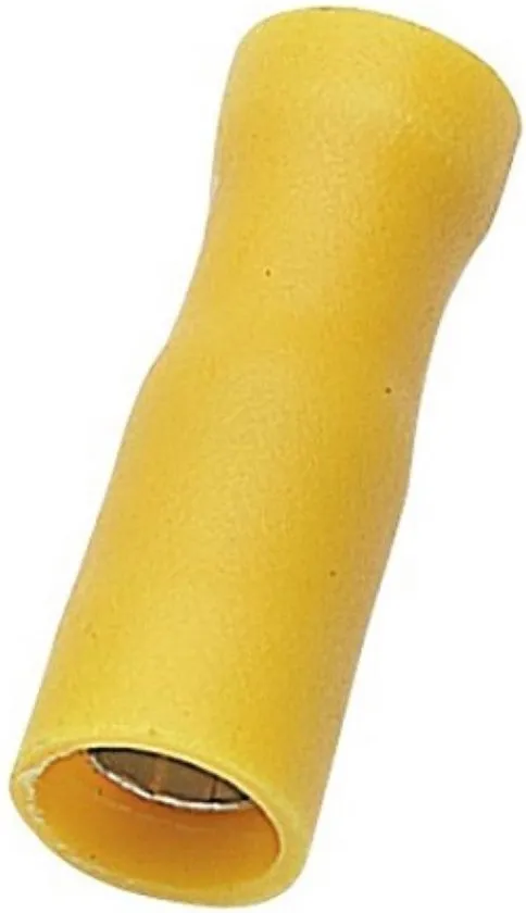 Ronde kabelschoen (v) - 5,0mm / geel (100 stuks)