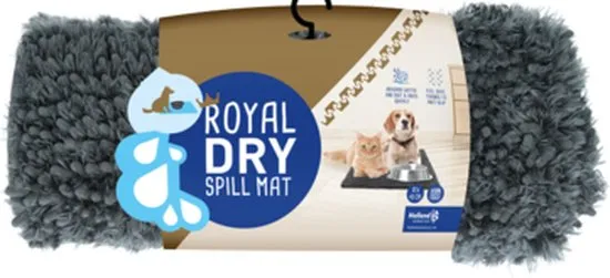 Royal Dry absorberende anti-knoeimat voor honden  – Trekt vuil als een spons – Laat geen vocht door – 61x45 cm – Microfiber chenille – Geschikt voor honden en overige huisdieren