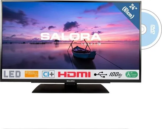Salora 24HDB6505 - Televisie - LED - 24 Inch - HD - Ingebouwde DVD speler - HDMI - USB