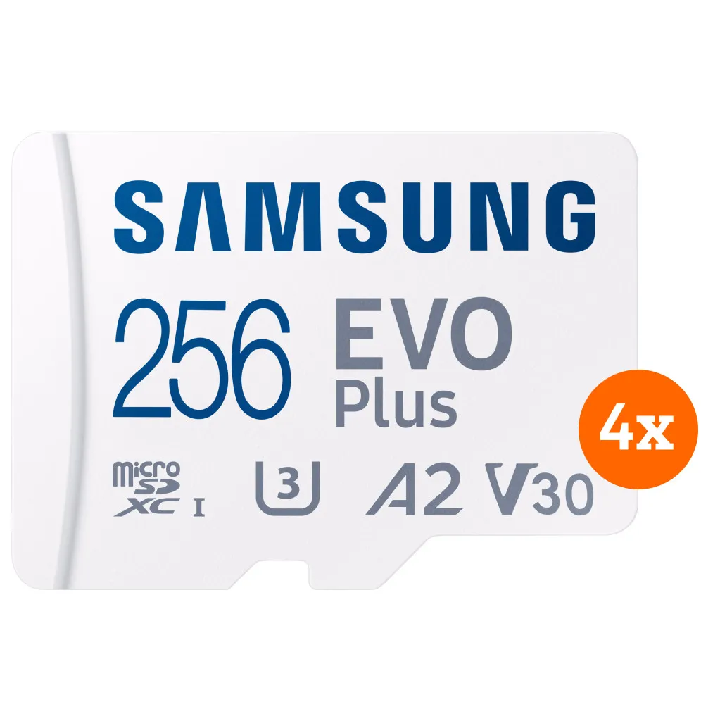 Samsung EVO Plus microSDXC 256GB - Quatro Pack