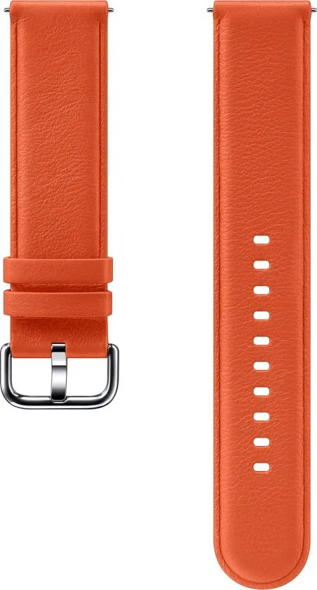 Samsung Lederen Armband voor Samsung Watch Active 2 - oranje