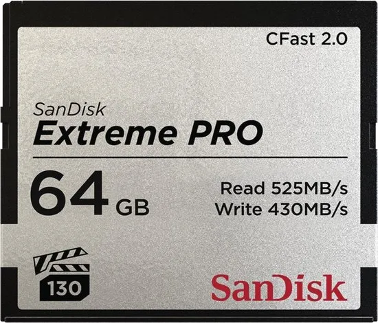 Sandisk 64GB Extreme Pro CFast 2.0 flashgeheugen