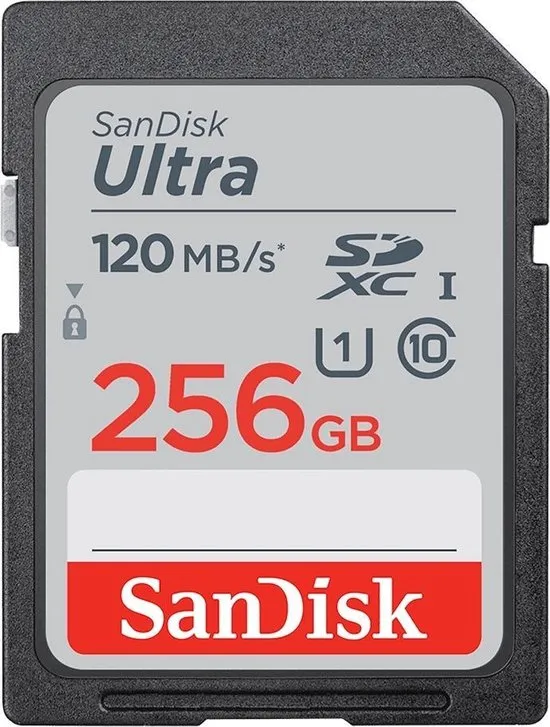 SanDisk Ultra flashgeheugen 256 GB SDXC Klasse 10
