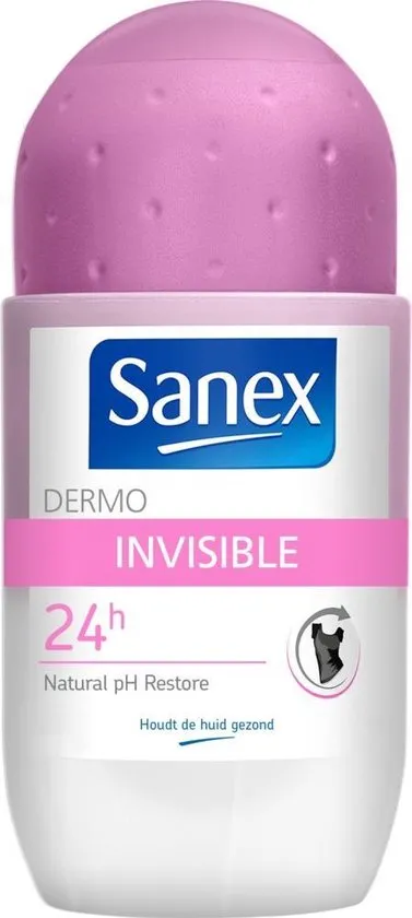 Sanex Dermo Invisible Anti White Marks Anti-Transpirant Deodorant Roller 50 ml