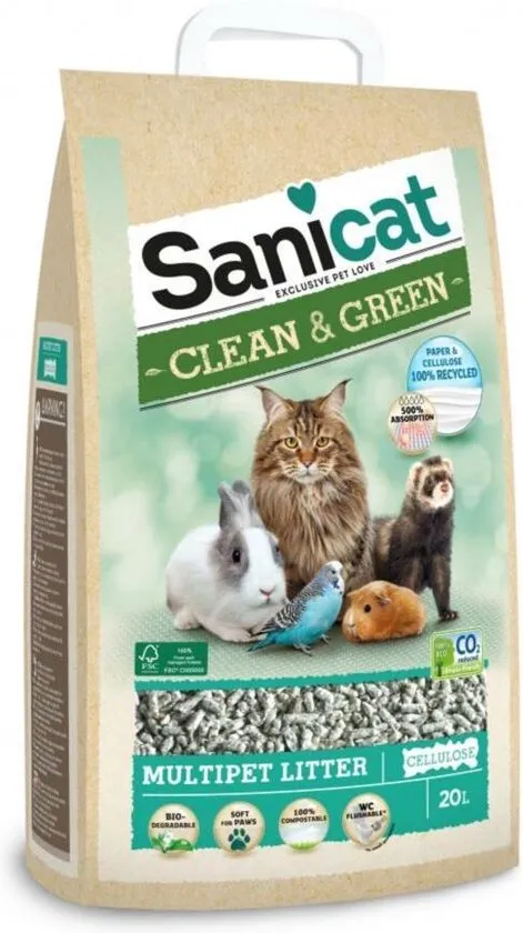 Sanicat Clean & Green Papier Recycle 20 liter Bodembedekking