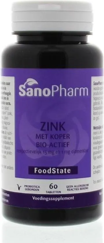 Sanopharm Zink Koper 15/1 Mg