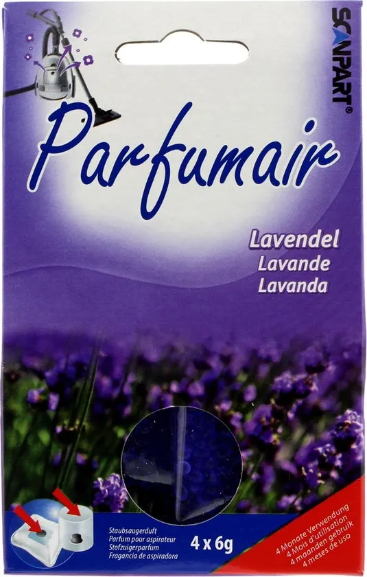 Scanpart Parfumair Stofzuigerverfrisser - Geurkorrels - Lavendel - 4 x 6g