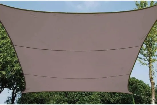 Schaduwdoek - Zonnezeil - Vierkant 3.6 X 3.6 M, Kleur: Taupe