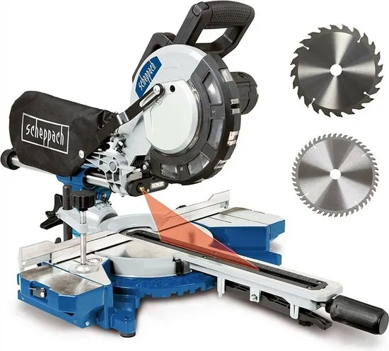 Scheppach HM216 Afkortzaag / Verstekzaag - Met Laser - 2000W - Ø216mm