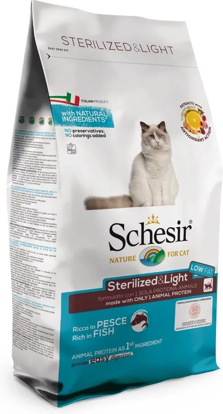 Schesir Sterilized Fish Vis - Kattenvoer - 1.5 kg