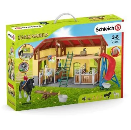 Schleich Paardenstal 42485 - Speelfigurenset - Farm World - 10,5 x 49 x 34,5 cm