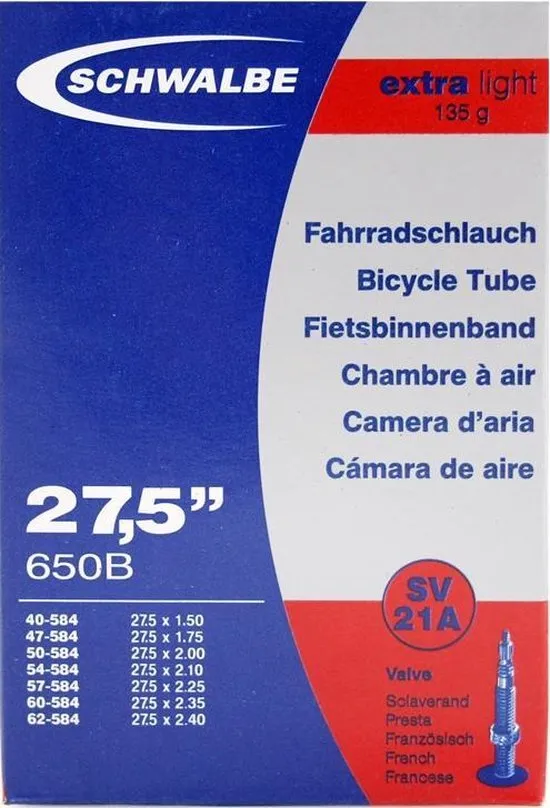 Schwalbe Binnenband 27.5 X 1.50/2.40(41/62-584) Fv 40 Mm