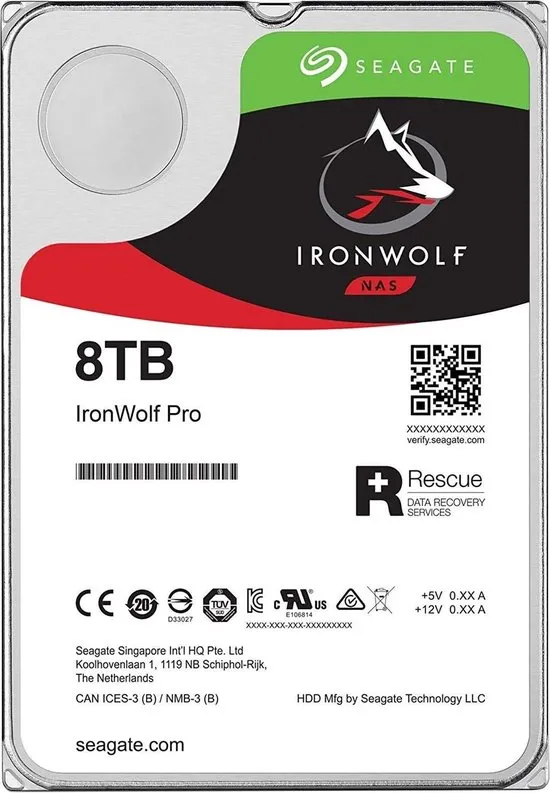Seagate IronWolf Pro ST8000NE001 interne harde schijf 3.5'' 8000 GB SATA III