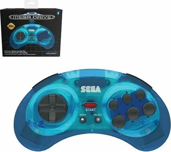 Sega Saturn - Wireless - 8 Button Arcade Pad ( Blue )