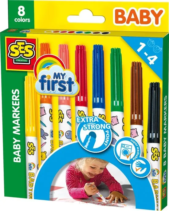 Ses My First - Baby Markers - 8 Kleuren