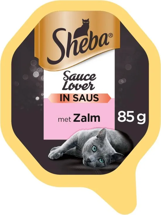 Sheba Sauce Lover Kuipje - Zalm - Kattenvoer - 22 x 85 g
