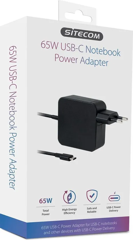 Sitecom - universele - USB-C - oplader - notebook - smartphone - tablet - 45W