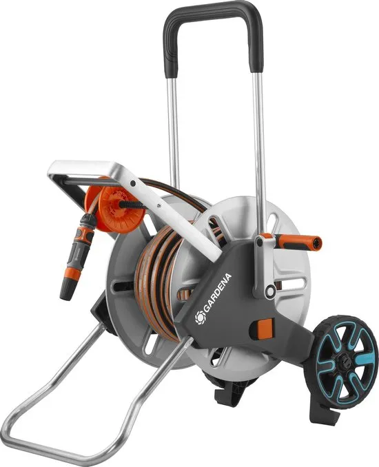 Slangenwagen metaal M Easy Set, 50mtr 5/8" gemonteerd