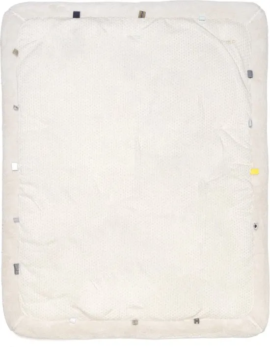 Snoozebaby speelkleed of boxkleed Cheerful Playing - duurzaam materiaal - met labeltjes - 75x95cm - Stone Beige beige