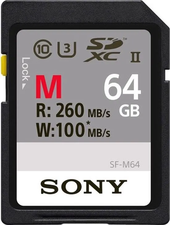 Sony SDXC Professional 64GB Class 10 UHS-II U3 (SF64M)