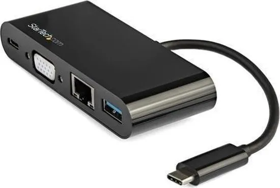 StarTech.com USB-C VGA multiport adapter Power Delivery (60W) USB 3.0 GbE
