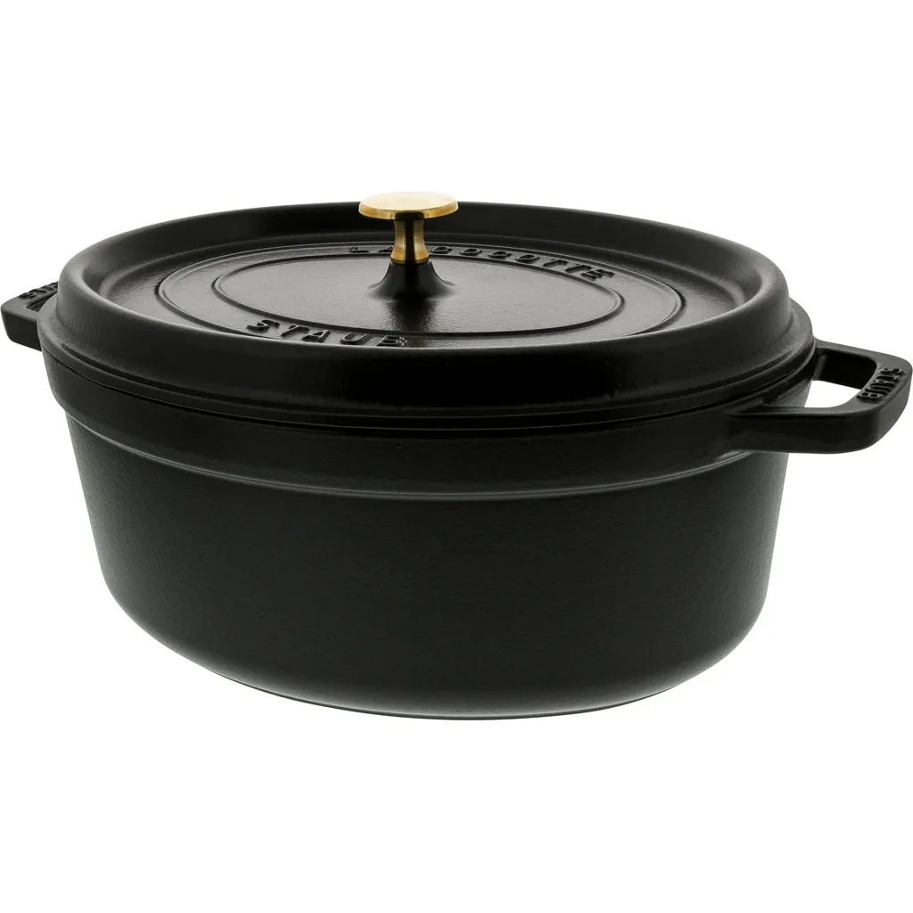 Staub Ovale Stoof-/Braadpan 31 cm Zwart