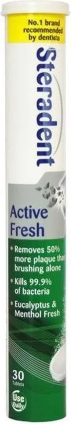 Steradent Reinigingstabletten - Active Fresh 30 Tabletten