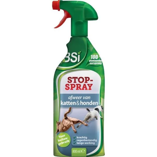 Stop-Spray - katten afweren - honden afweren - afweermiddelen - ecologisch - 800 ml