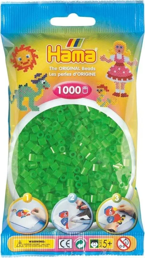 Strijkkralen 1000 Stuks Groen Neon