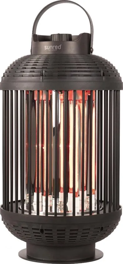 Sunred Heater Indox  - Krachtige tafelheater – Infrarood - 180°  rotatiefuntie - Dark Table Black - 1200 Watt