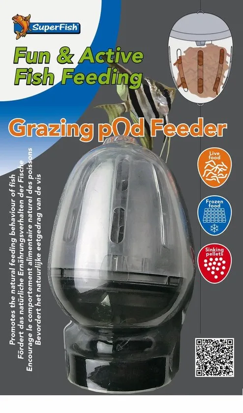 SuperFish Grazing Pod Feeder - Vis - Voerapparaat - Transparant