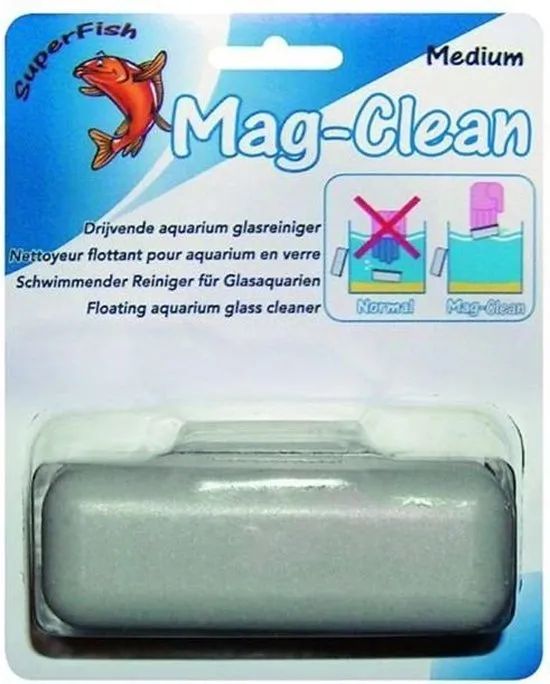 SuperFish Mag Clean - Aquarium - Glasreiniger - Drijvend - Large
