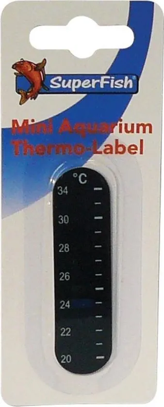 Superfish mini plak thermometer - aquarium - 20 tot 34 °c