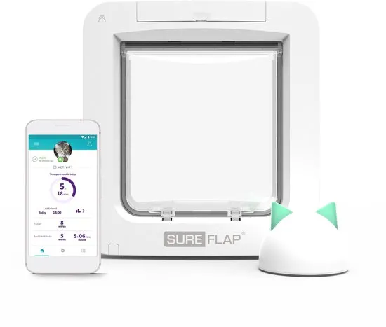 SureFlap Microchip Kattenluik Connect M - Wit - 14 x 12 cm