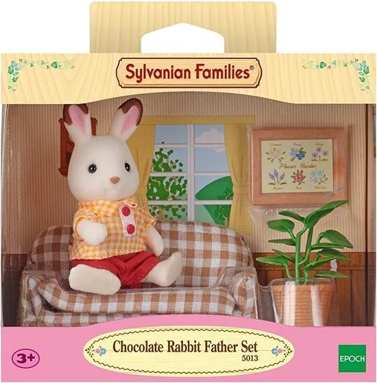 Sylvanian Families 5013 Set Vader Chocoladekonijn (Sofa)  - Speelfigurenset