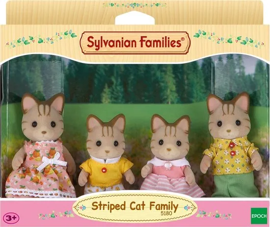 Sylvanian Families 5180 Familie Gestreepte Kat - Speelfigurenset
