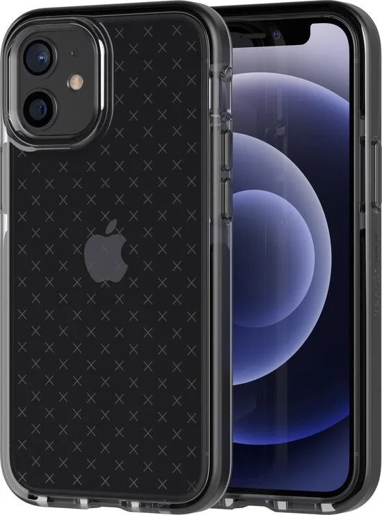 Tech21 Evo Check hoesje voor iPhone 12 mini - Smokey Black