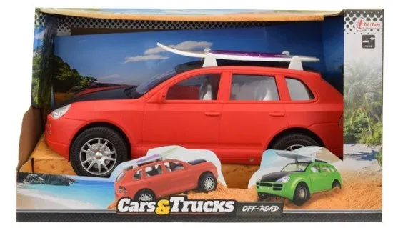 Toi-toys Auto Met Surfboard Rood 31 Cm