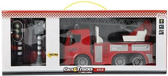 Toi-toys Brandweerwagen Met Verkeerslichten Rood 49 Cm