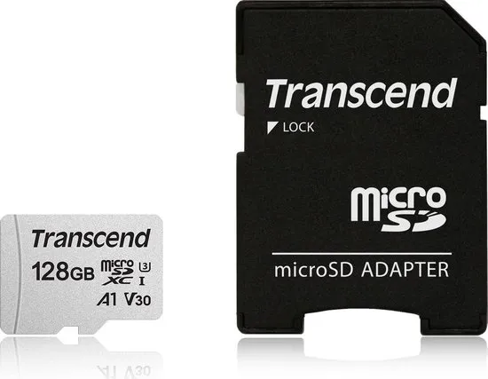 Transcend TS128GUSD300S-A flashgeheugen 128 GB MicroSDXC Klasse 10 NAND