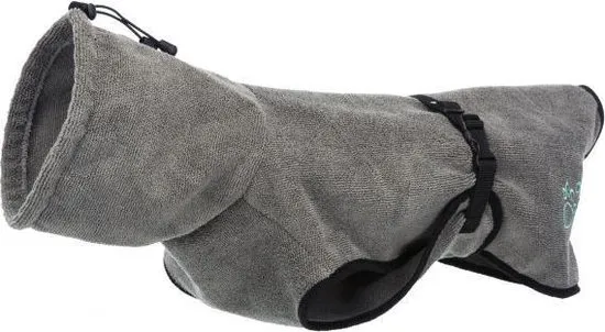 Trixie badjas hond badstof grijs 40 cm