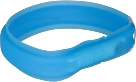 Trixie Halsband Usb Flash Light Lichtgevend Oplaadbaar - Halsband - Blauw - 0,3x70 cm