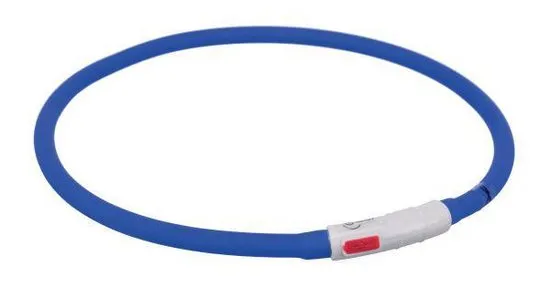 Trixie Lichtgevende Led Halsband - Hondenriem - Blauw - 70 x 1 cm - Usb Oplaadbaar