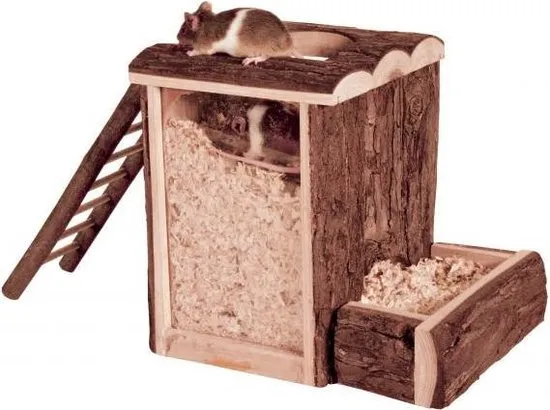 Trixie Natural Living - Speel- En Graaftoren - Hamster - 25x20x24 cm