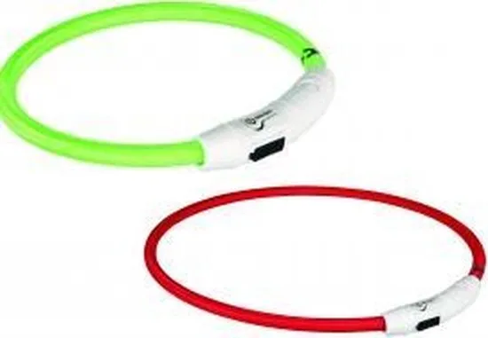 Trixie Ring Flash Light Usb Xs/S - Aanlijnattribuut - 35cm x 57cm - Multi