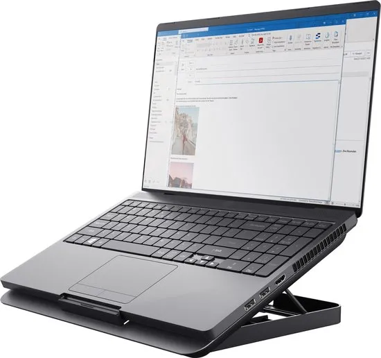 Trust Exto - Koelstandaard voor laptop met grote ventilator van 180 mm – Grijs